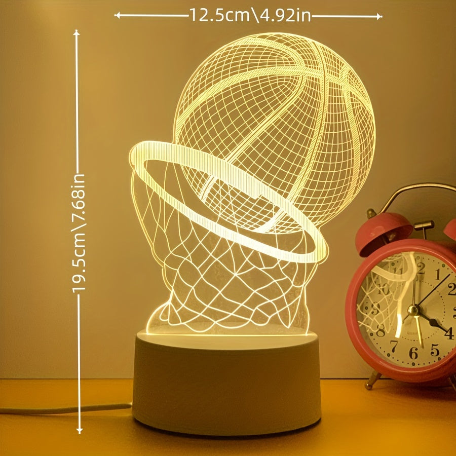 Rynx | Illusion Lamp - 3D Basketball USB Table Lamp with LED Decorative Lighting
