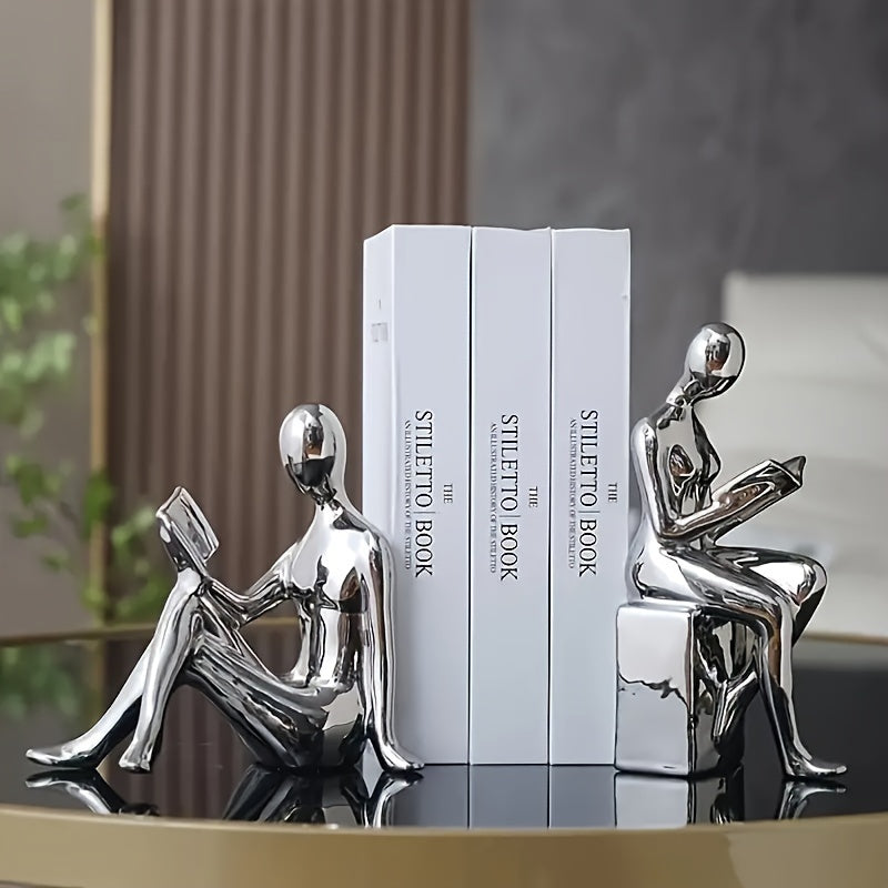 Rynx | LuxeCeramic - Ceramic Bookends - Abstract Design for Living Room and Office