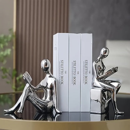 Rynx | LuxeCeramic - Ceramic Bookends - Abstract Design for Living Room and Office