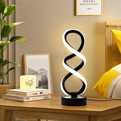 Rynx | SpiraLux - Modern Spiral Table Lamp with Wood Color Settings