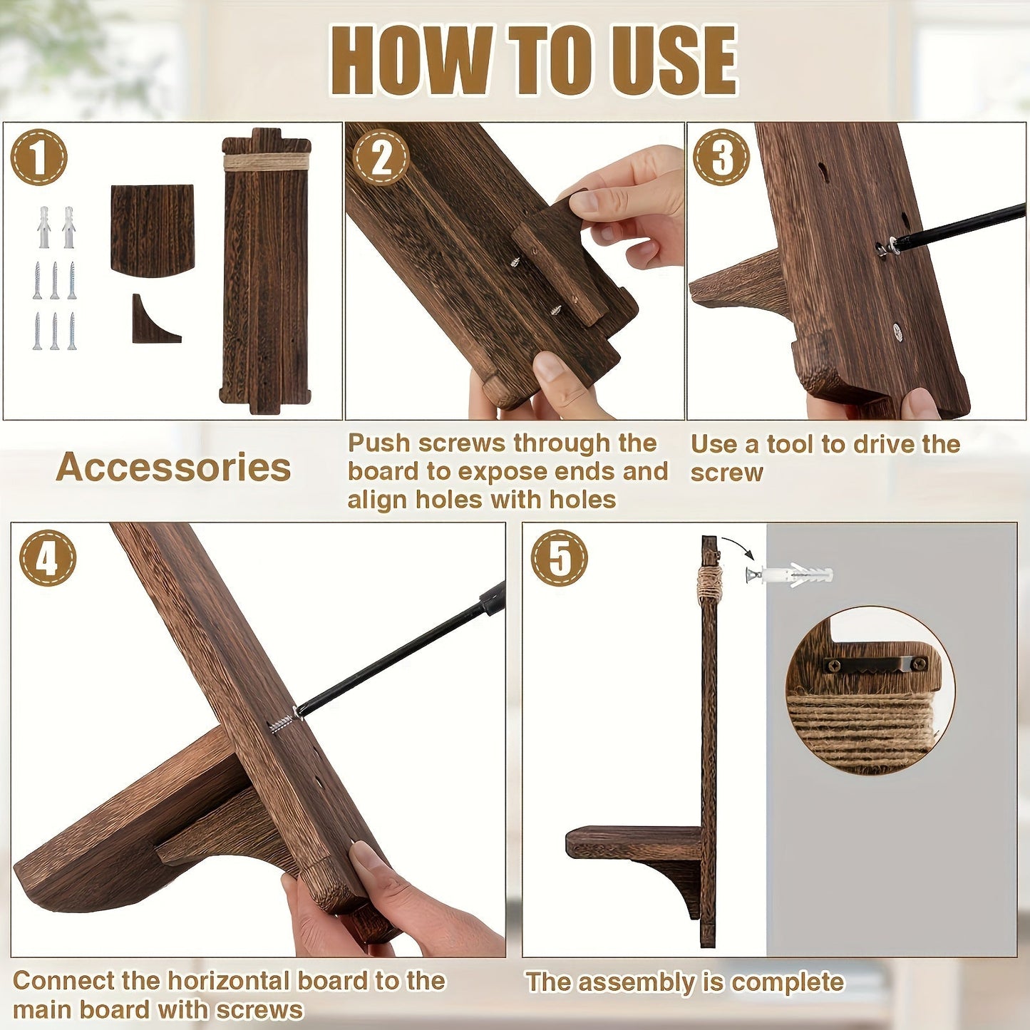 Rynx | Rustic Wood Candle Holder - Wall Decoration