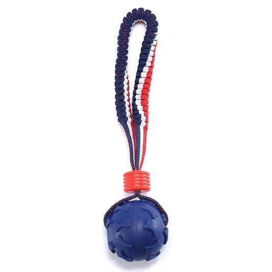 Rynx | Interactive dog toy ball with rope.