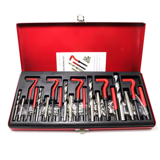 Rynx | Helicoil Thread Repair Kit M5 M6 Metric8 Metric10 M12 Thread Tool Spiral Drill - 131 Pieces