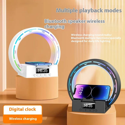 RYNX | Bluetooth Speaker Lamp 4-In-1 With Charging Station And Alarm Clock