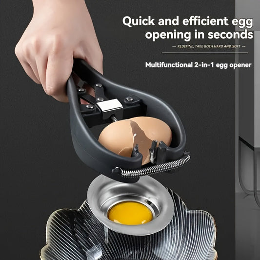 Rynx | 2 in 1 Stainless Steel Egg Opener and Separator – Multi-Functional Kitchen Gadget for Easy Baking and Cooking