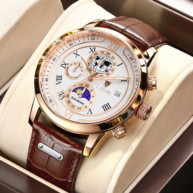 Rynx | Men's Quartz Watch Moon Phase Function
