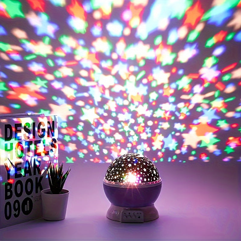 Rynx | StarGlow - LED Star Projector Night Light with Adjustable Colors and USB Power