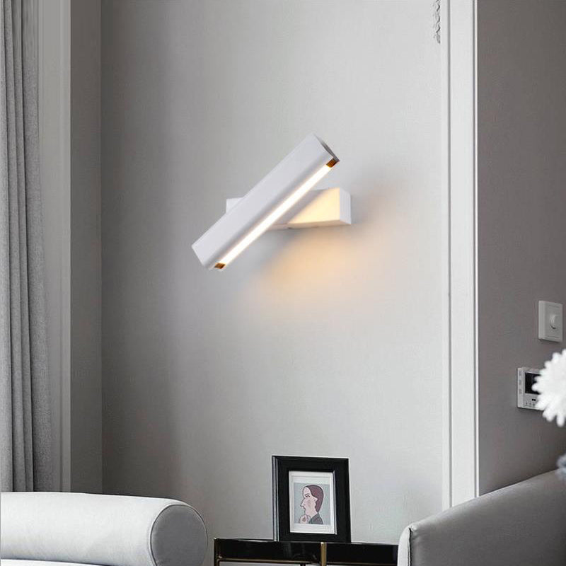 Rynx | Aqsa Modern LED Wall Lamp Indoor Reversible Rectangular Metal/Wood Living Room
