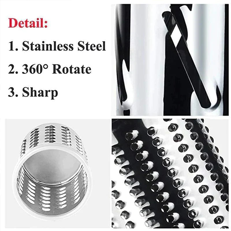 Rynx | 3 In 1 Rotating Cheese Grater Vegetable Cutter