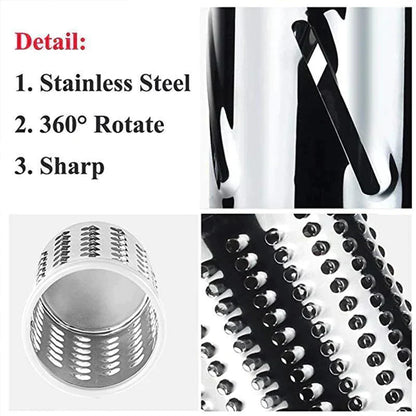 Rynx | 3 In 1 Rotating Cheese Grater Vegetable Cutter