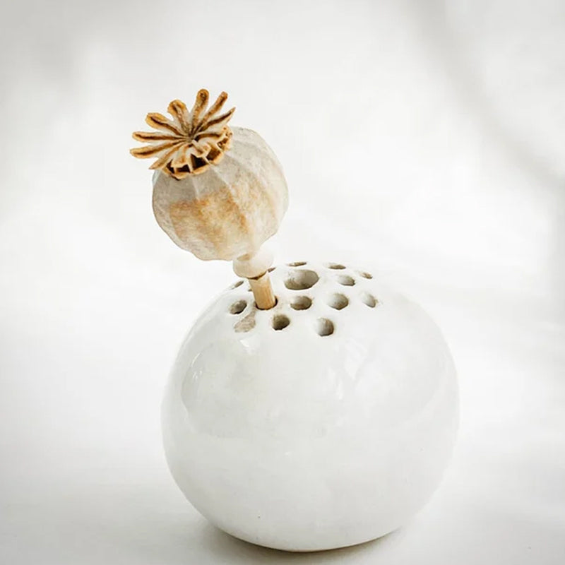 Rynx | Perforated handmade vase flower stone table decoration