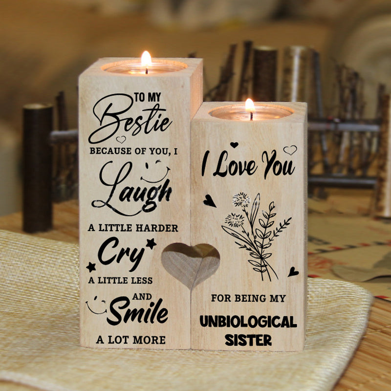Rynx | LäChle Much More - Wooden Candle Holder With Candle Gift For Your Loved Ones