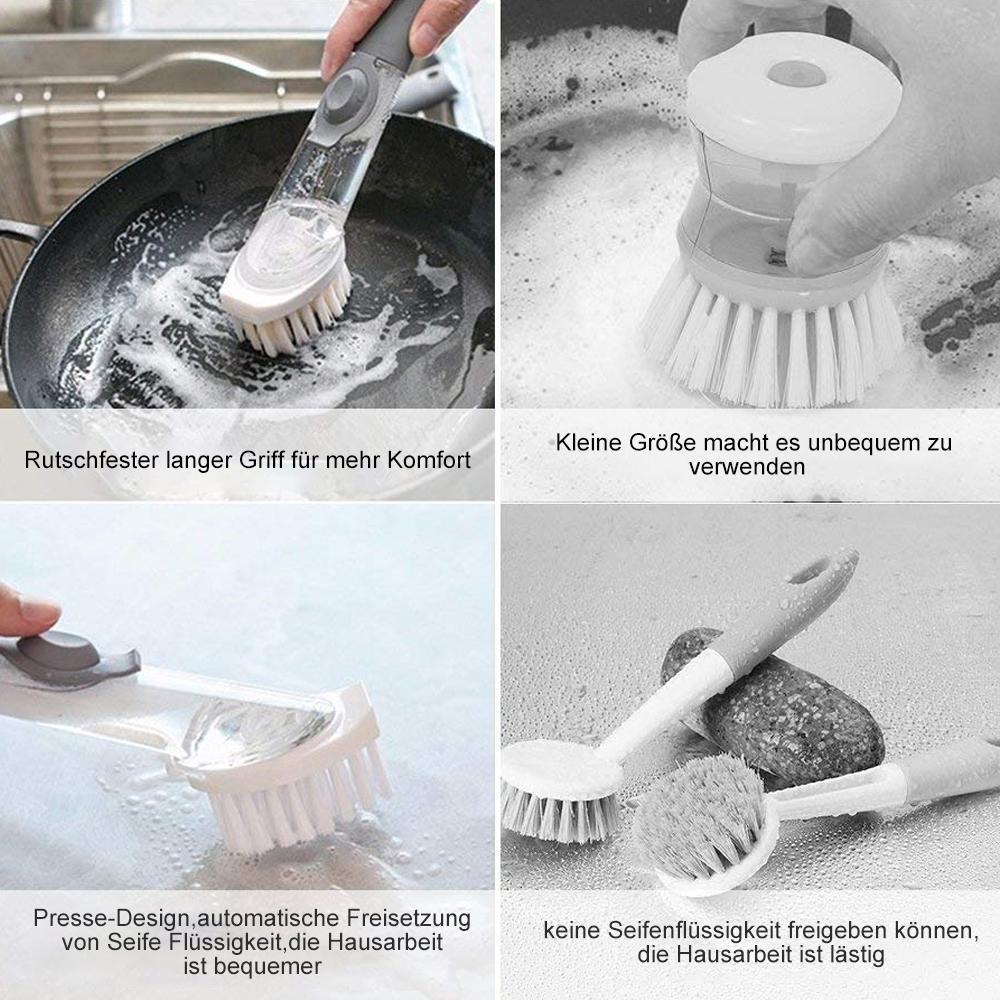 Rynx | Bequee Soap splashes kitchen cleaning brush with long handle scrubber