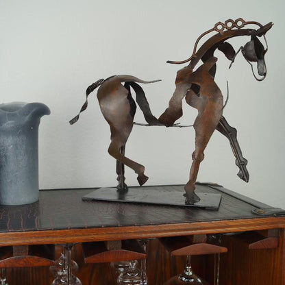 Rynx | Handmade Metal Horse Sculpture "Adonis"