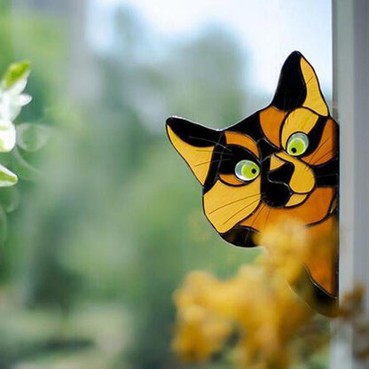 Rynx | Handmade Dyed Cat Sun Catchers for Glass Windows