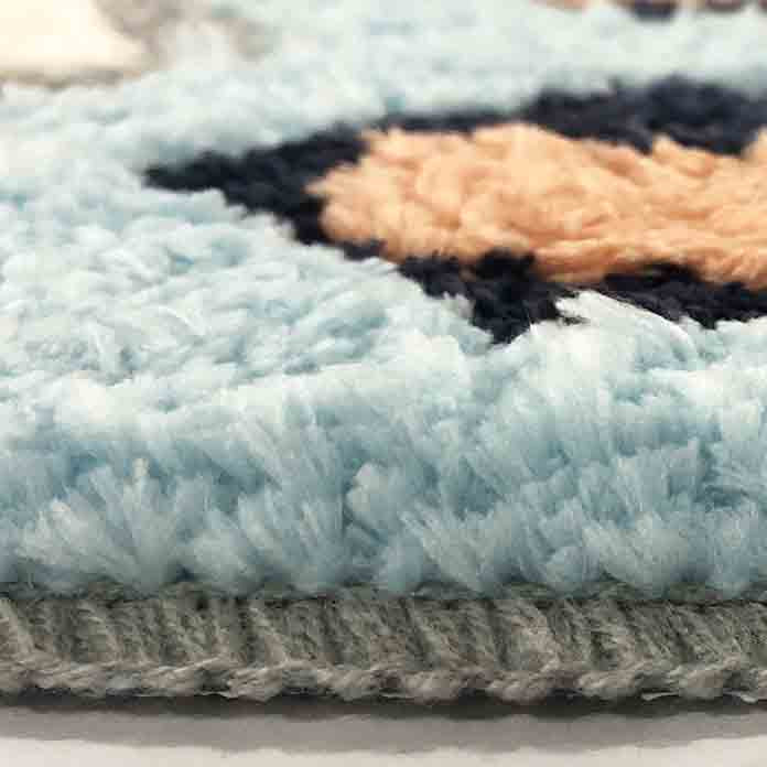 Rynx | White Blue Brown Waves Bath Mat