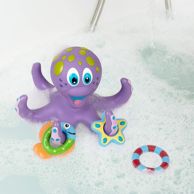 RYNX | Children's Octopus Bath Toy with 5 Rings