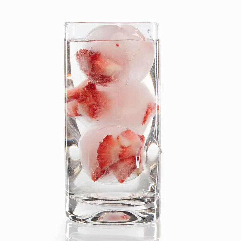 Rynx | Round Cylindrical Ice Ball Maker - 4 Perfect Refreshing Ice Sphere Cubes