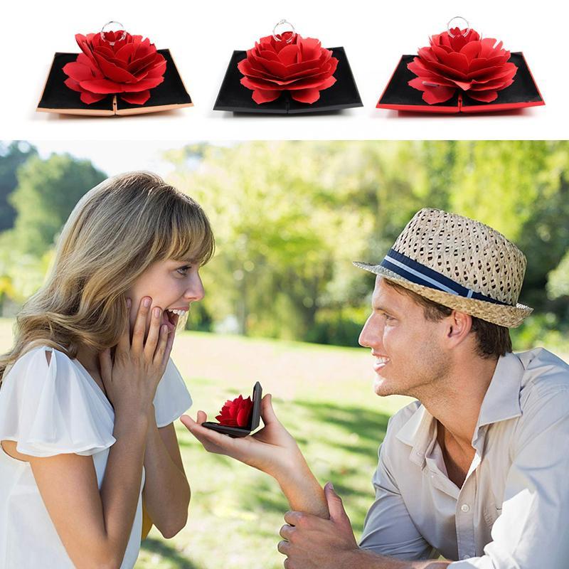 Rynx | 3D Pop Up Rose Ring Box