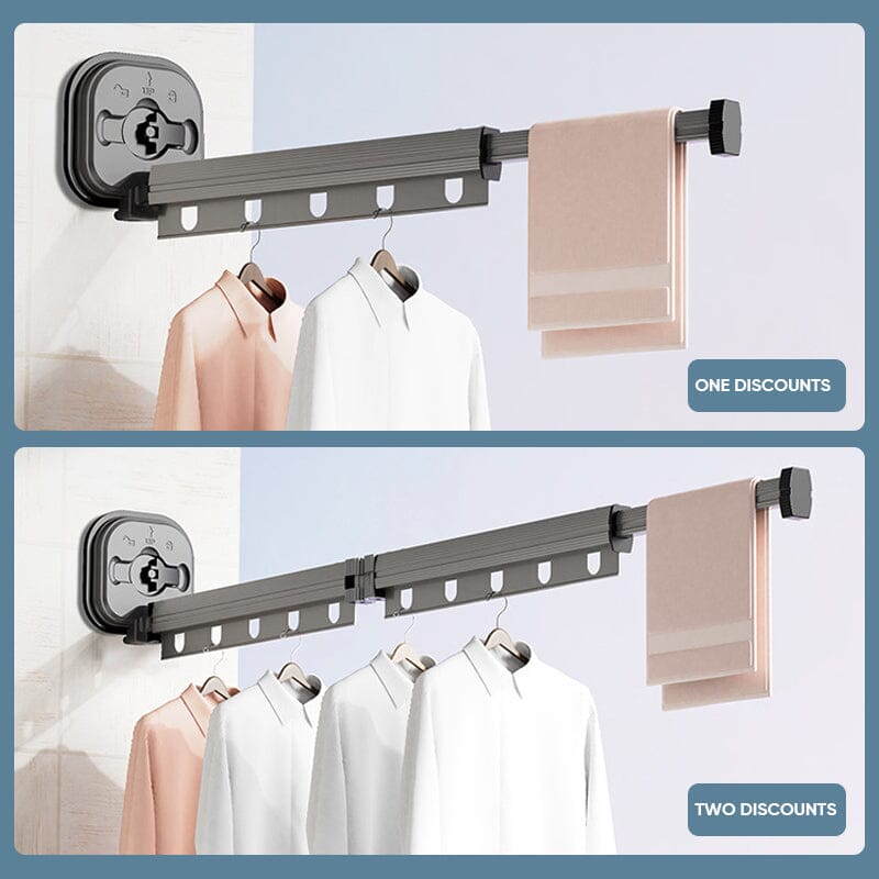 Rynx | Mounted Foldable Clothes Drying Rack With Suction Cup