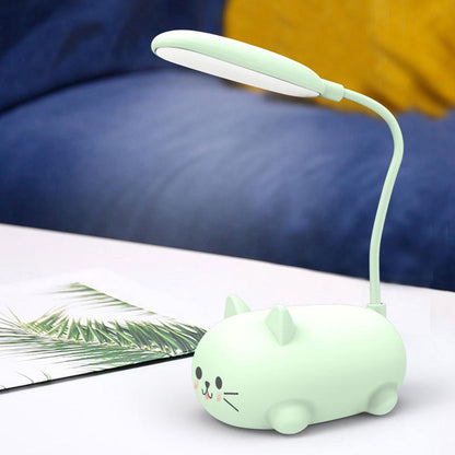 Rynx | Mini Cartoon Cat LED Eye Protection Reading Light USB Rechargeable Desk Lamp