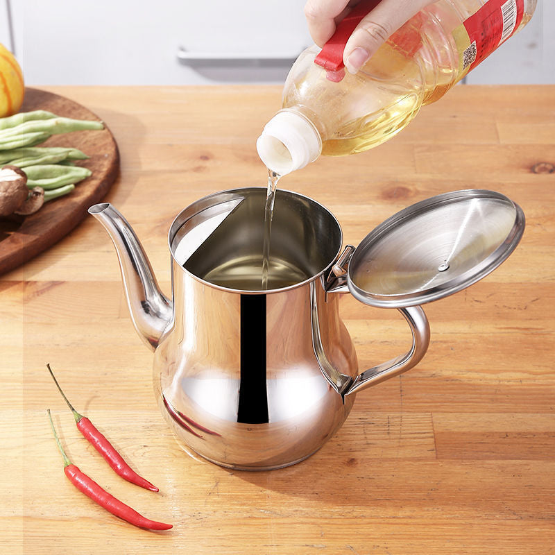 Rynx | Stainless Steel Oil Dispenser, Oil Dispenser with Removable Filter