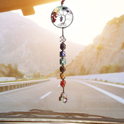 Rynx | 7 Chakra Stone Healing Crystal Tree of Life Decoration