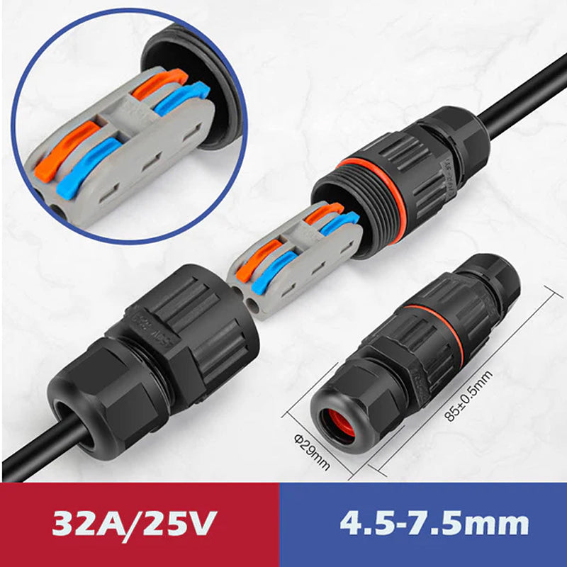 Rynx | Weatherproof electric cable connector for outdoor use