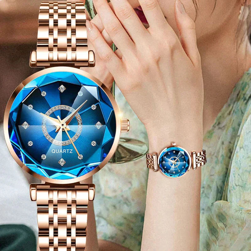 RYNX | Waterproof Women'S Watch With Starry Clear Diamond Dial