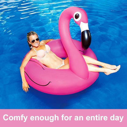 Rynx | FloatEase Flamingo Pool Swim Ring | Inflatable XXL Swim Tire | Summer Pool Toy | Party Decor