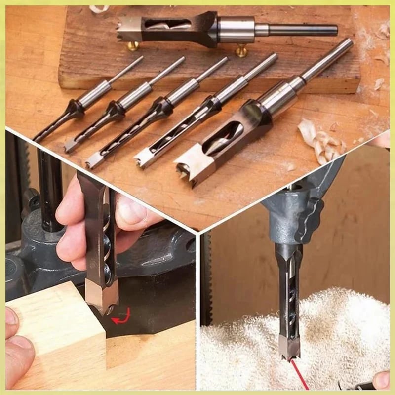 Rynx | Hollow chisel bit – Precise square hole wood tool