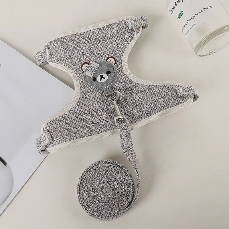 Rynx | Outdoor Rabbit & Guinea Pig Harness and Leash Set - Linen Pet Vest for Small Animals