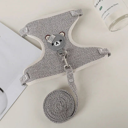 Rynx | Outdoor Rabbit & Guinea Pig Harness and Leash Set - Linen Pet Vest for Small Animals