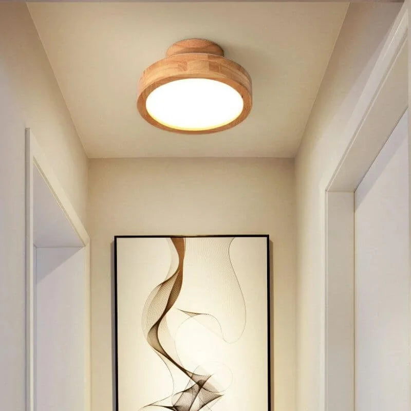 Rynx | Round Ceiling Lamp In Wood – Warmth And Style For Any Interior