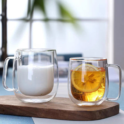 Rynx | Double-walled heat-resistant borosilicate glass mug