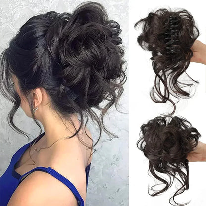 RYNX | Curlybun: Instant Curled Bun Hair Clip Dark brown Tending to black