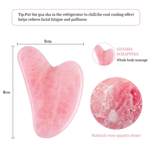 Rynx | Rose Jade Gua Sha Face and Body Massage for Skin Renewal and Anti-Aging