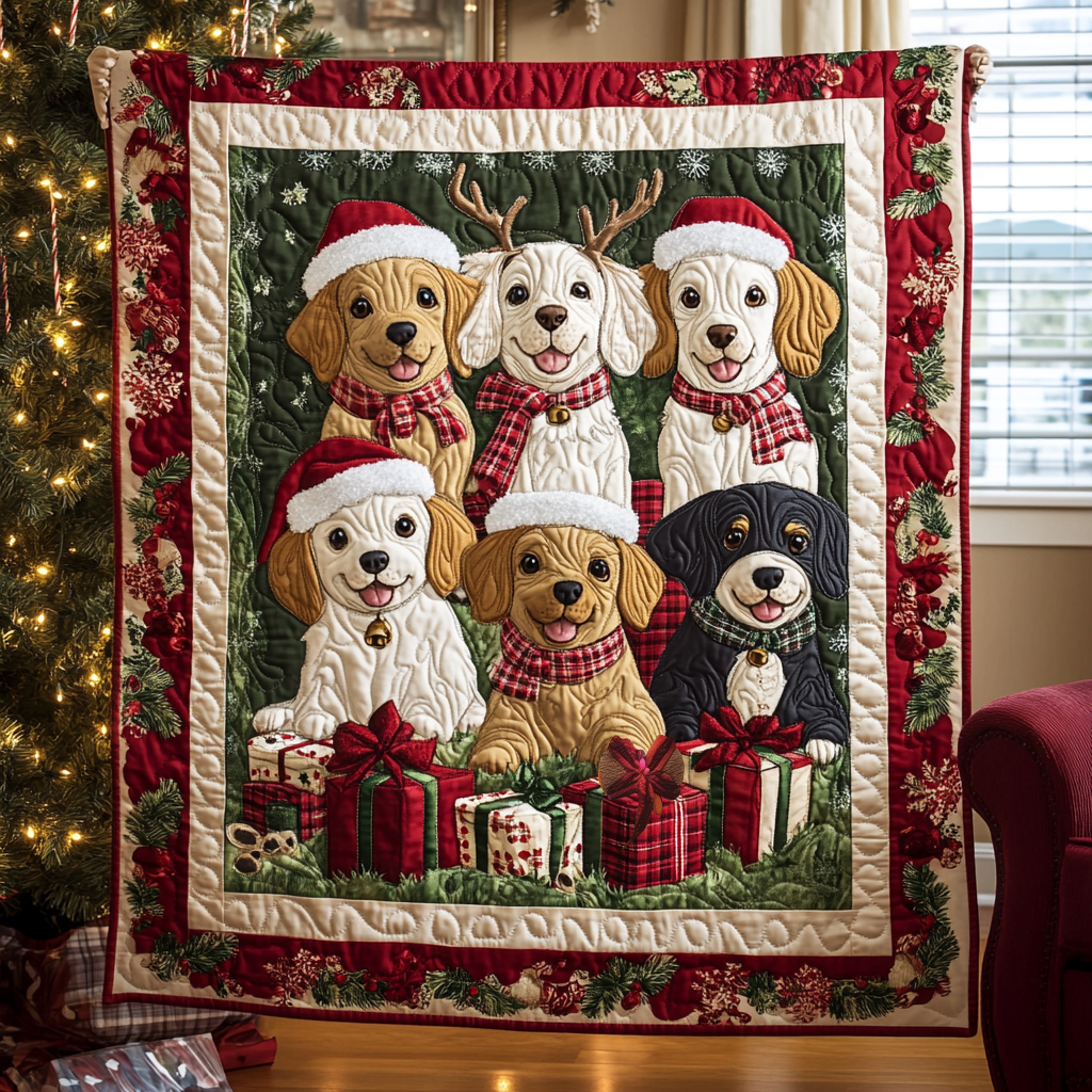 Rynx | Puppies Christmas Joy Quilt