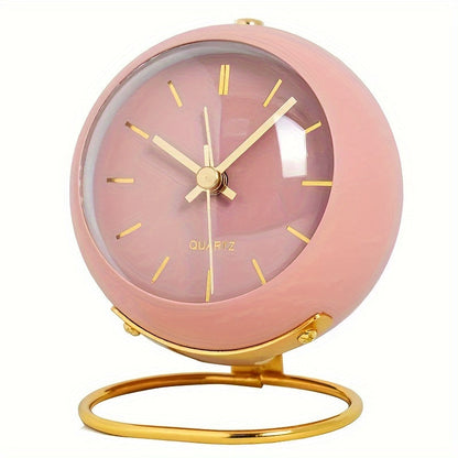 Rynx | Retro Analog Alarm - Silent Non-Ticking Metal Clock