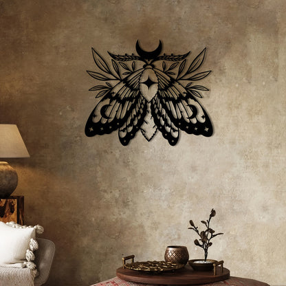 Rynx | LunaMoth - Bohemian Metal Wall Art