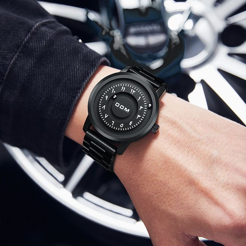 Rynx | Magnetic hanging Men's silver watch with steel bracelet