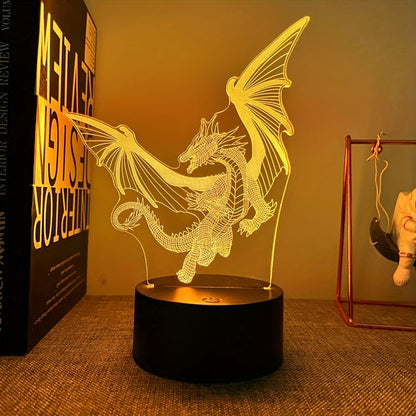 Rynx | DinoLight - 3D Dinosaur Night Light with Touch Control, RGB Light