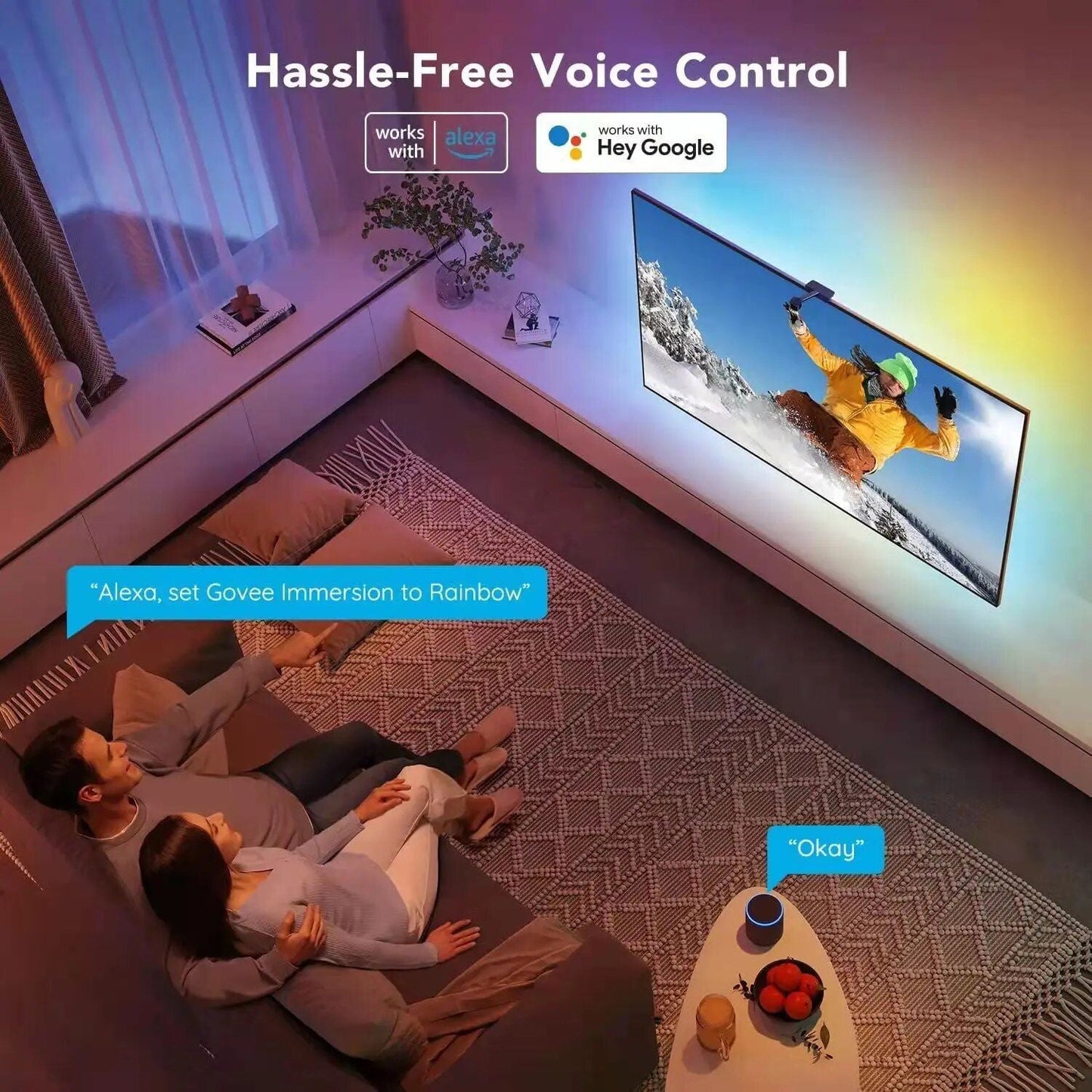 Rynx | 4K HDMI-Compatible Smart LED TV Backlight Strip with Color Sync and App Control