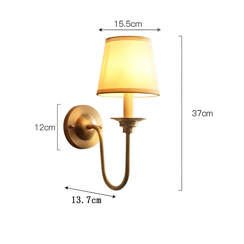 Rynx | Elegant Copper Wall Lamp for Bedroom and Living Room