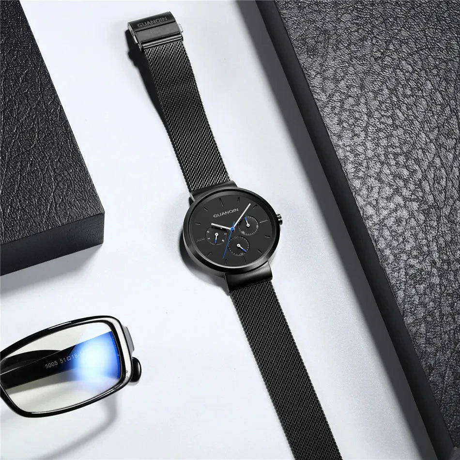 Rynx | Men's Quartz Watch with Steel Mesh Strap