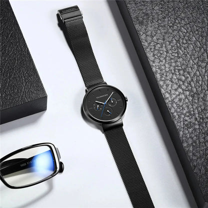 Rynx | Men's Quartz Watch with Steel Mesh Strap