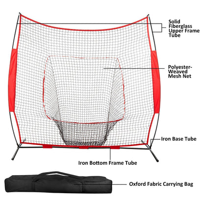 Rynx | 7x7ft Training Net with Arc Frame Carry Bag for Solo Team Training