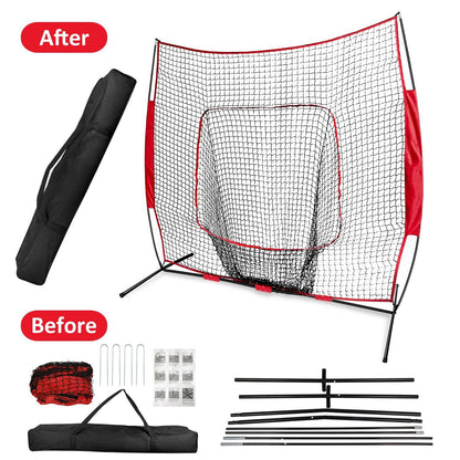 Rynx | 7x7ft Training Net with Arc Frame Carry Bag for Solo Team Training