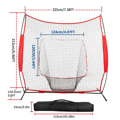 Rynx | 7x7ft Training Net with Arc Frame Carry Bag for Solo Team Training