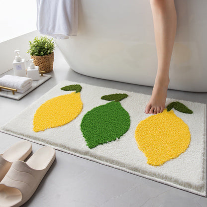 Rynx | Beautiful avocado and lemon bathroom mat